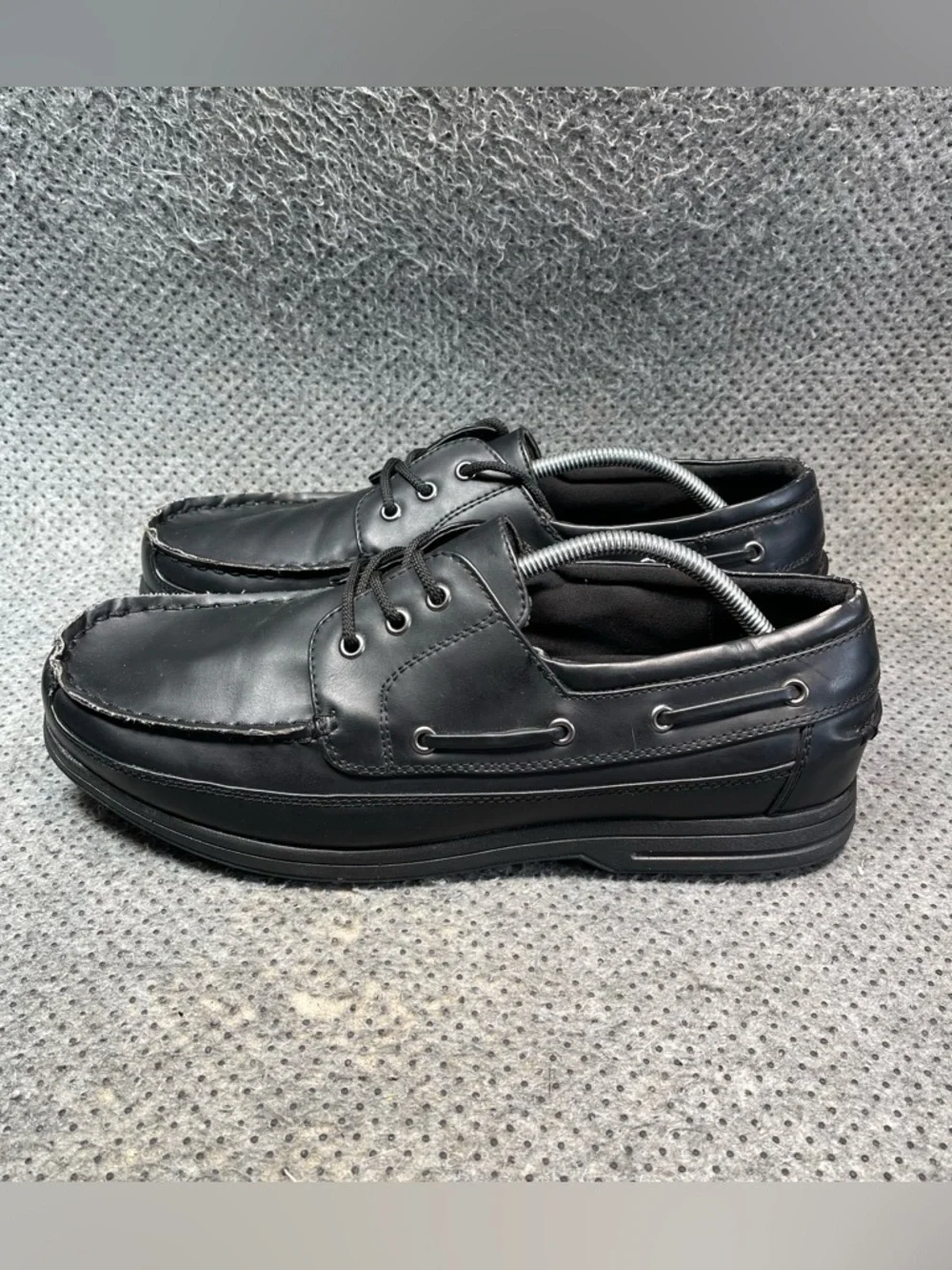 Safe T Step Black Leather Wide Shoes Size 13 Men’s